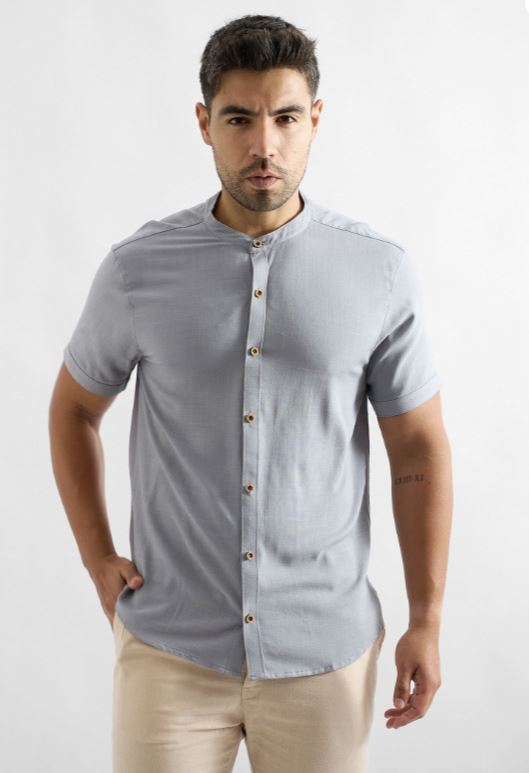 CAMISA LINO GRIS