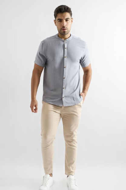 CAMISA LINO GRIS