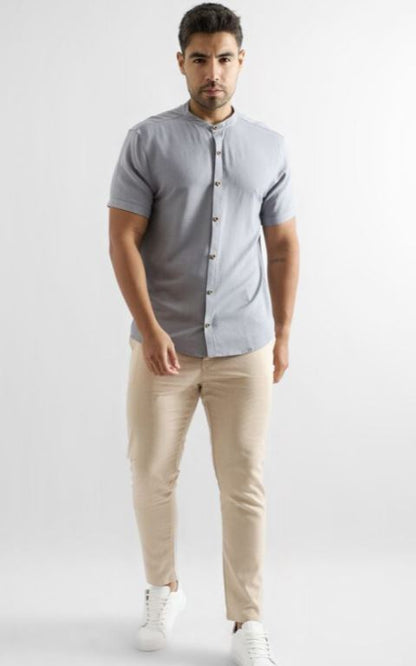 CAMISA LINO GRIS